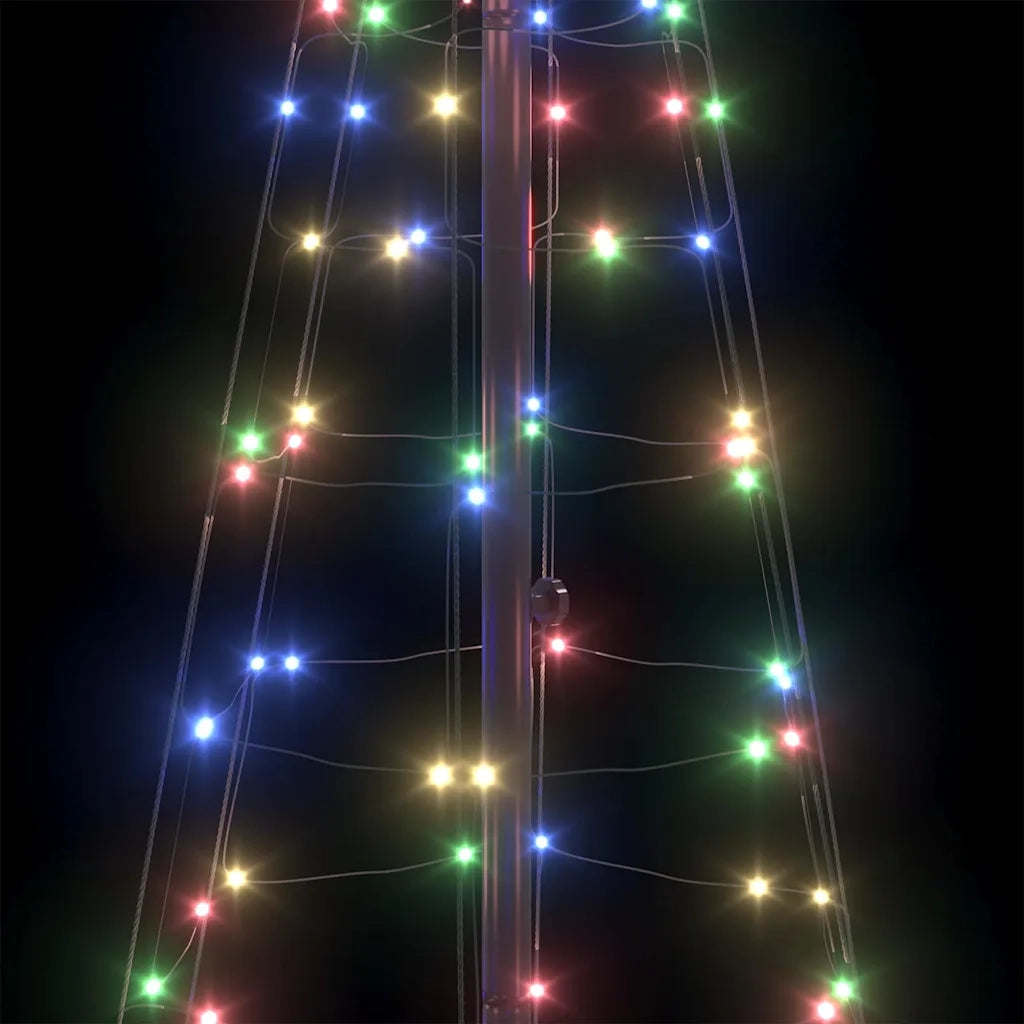 Albero di Natale LED con picchetti per il terreno 250 cm Ferro 42018751