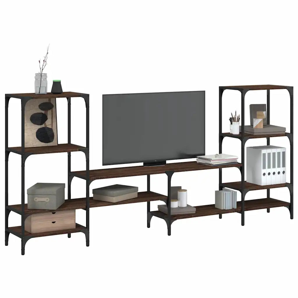 Mobile TV | Armadietto TV | Mobile Porta TV Rovere Marrone 206,5x28,5x95 cm in Legno Multistrato