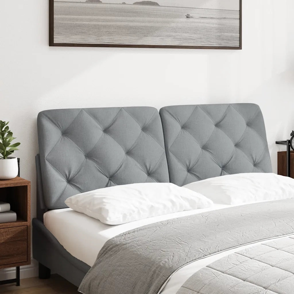 Cuscino Testiera Grigio Chiaro 120 cm in Tessuto 4019212