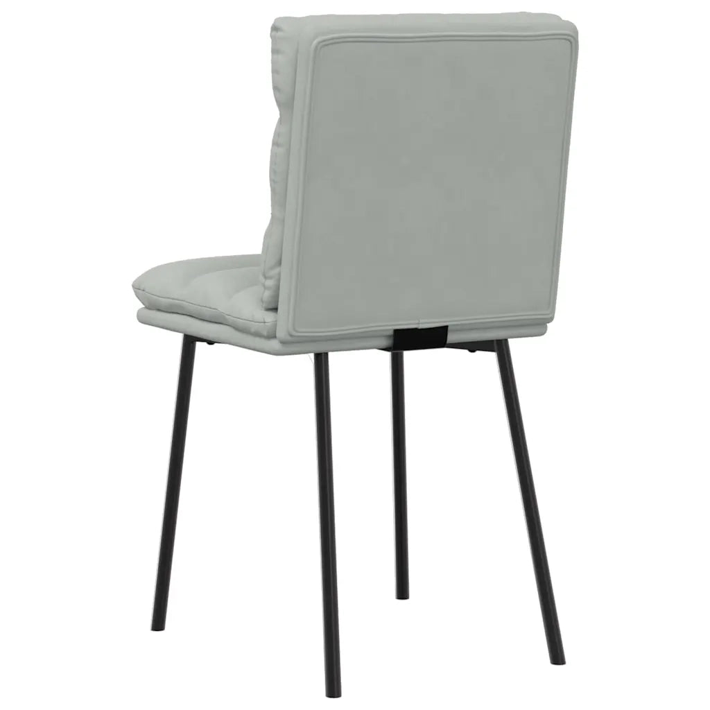 Sedie da Pranzo 4 pz Grigio Chiaro in Velluto 3315382