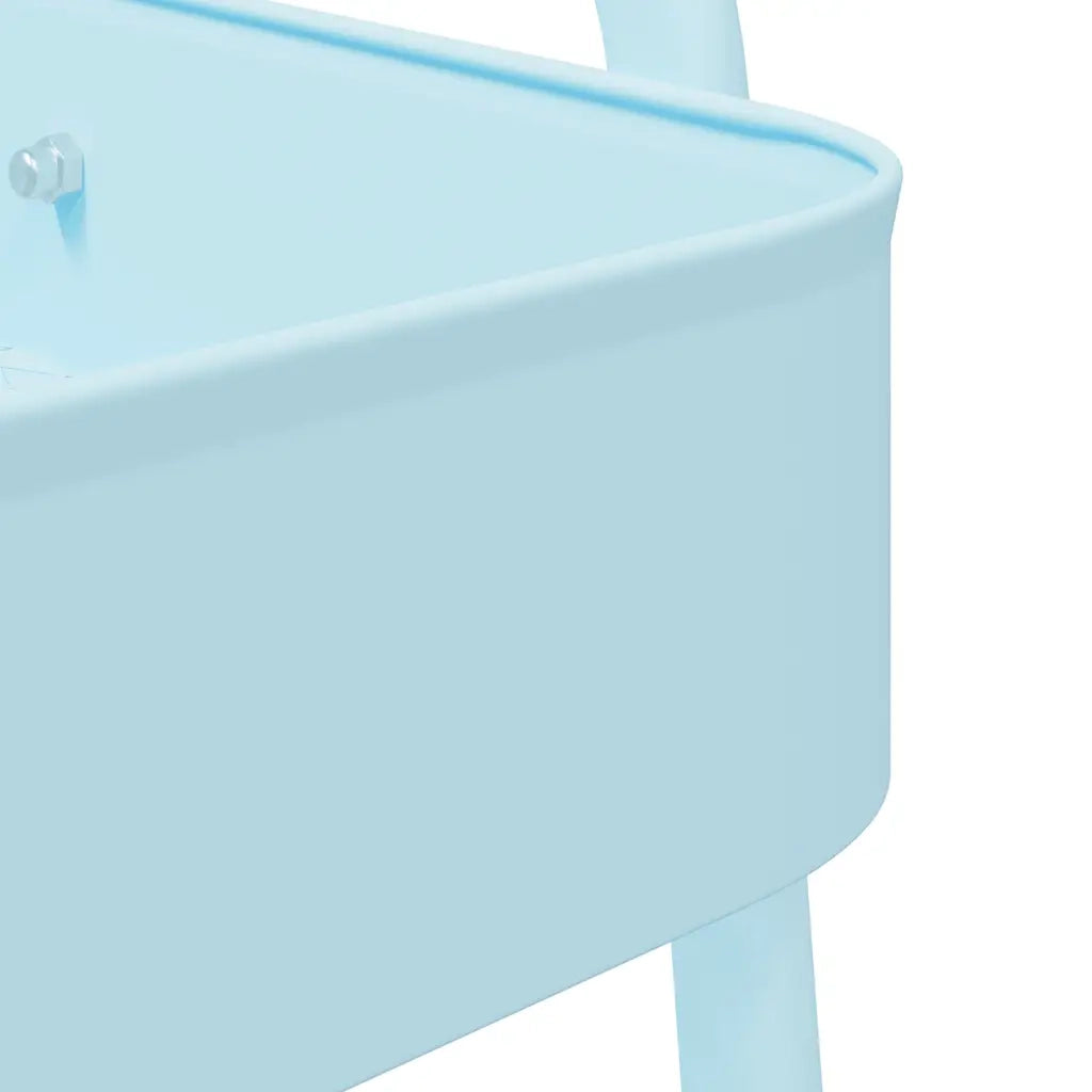 Carrello Portaoggetti a 3 Ripiani Blu 42x41,5x77 cm in Acciaio CFW7908801