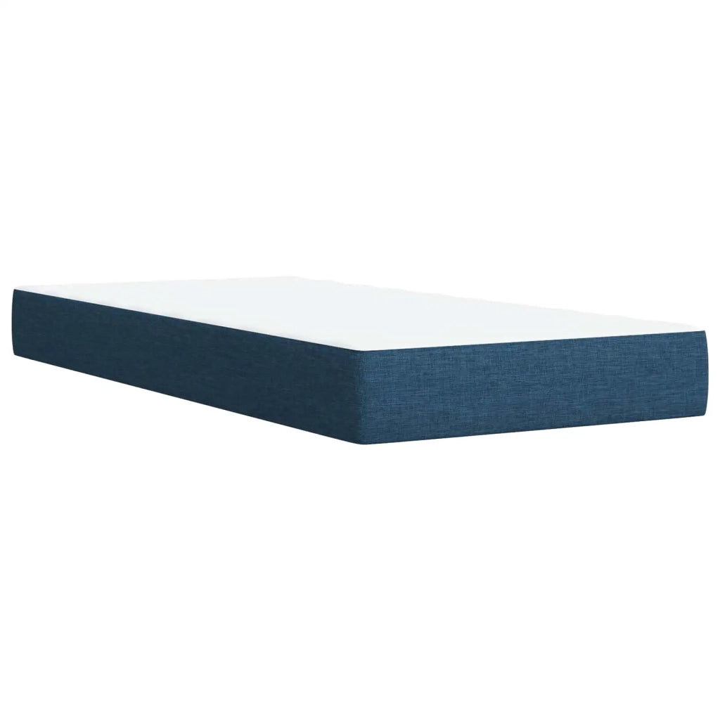 Letto box spring con materasso Blu 100 x 200 cm Tessuto 3452861