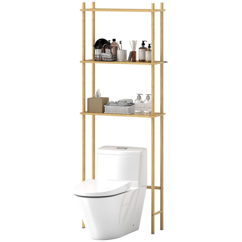 Mobile Sopra WC a 3 Ripiani in Bamb¨´ ¨C zephmum ¨C 63.5x25.5x181