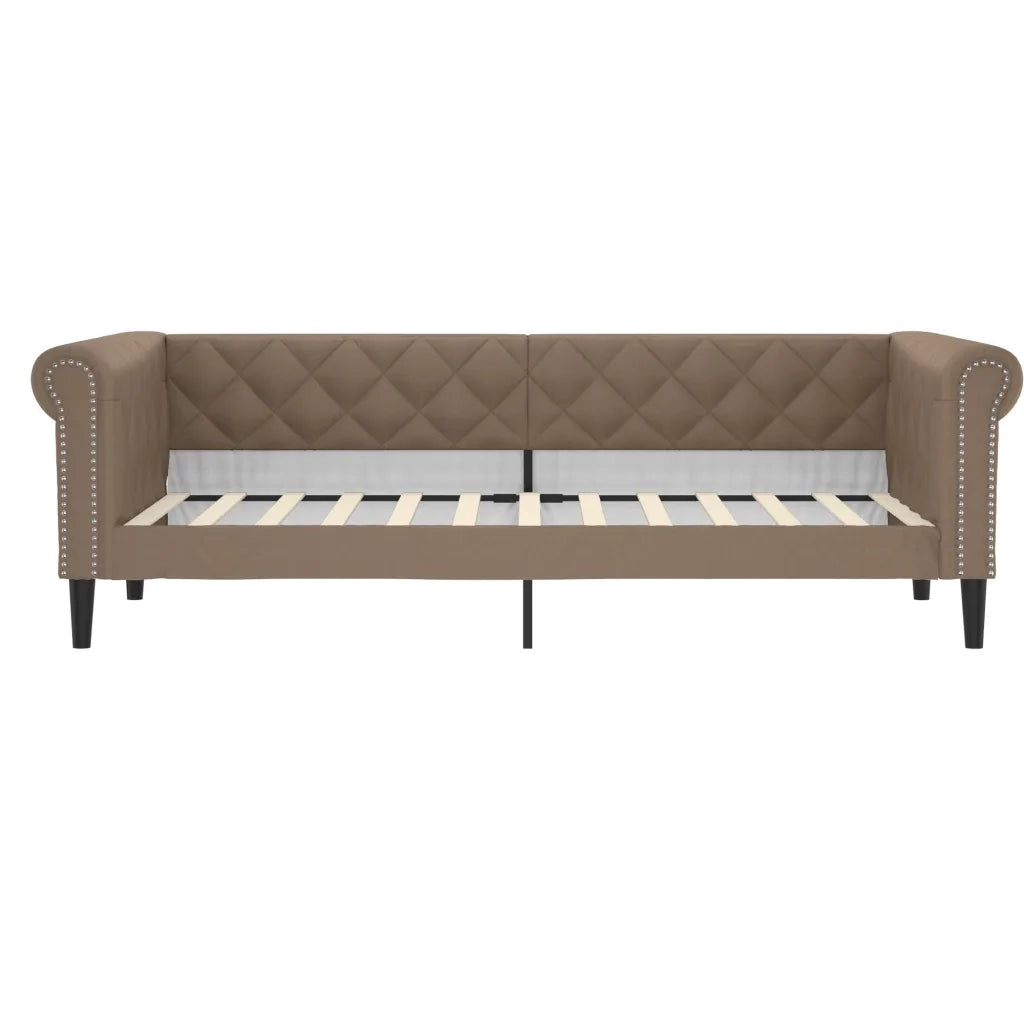 Divano Letto Estraibile Cappuccino 90x200 cm in Similpelle 3197726