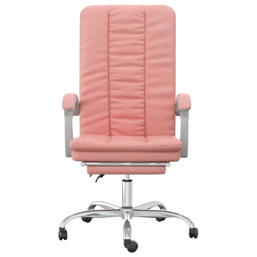 Poltrona da Ufficio Reclinabile Rosa in Similpelle 349721