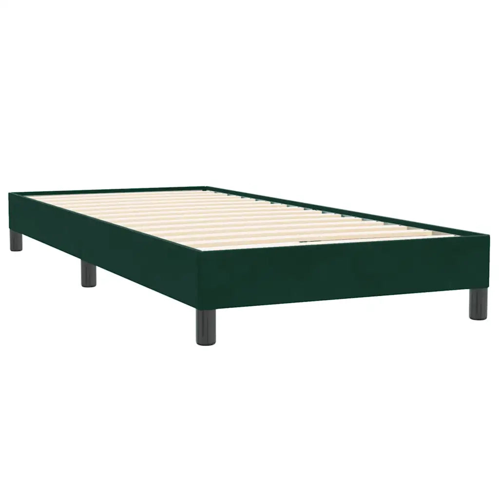 Giroletto a Molle con Materasso Verde Scuro 80x220 cm Velluto 3316524
