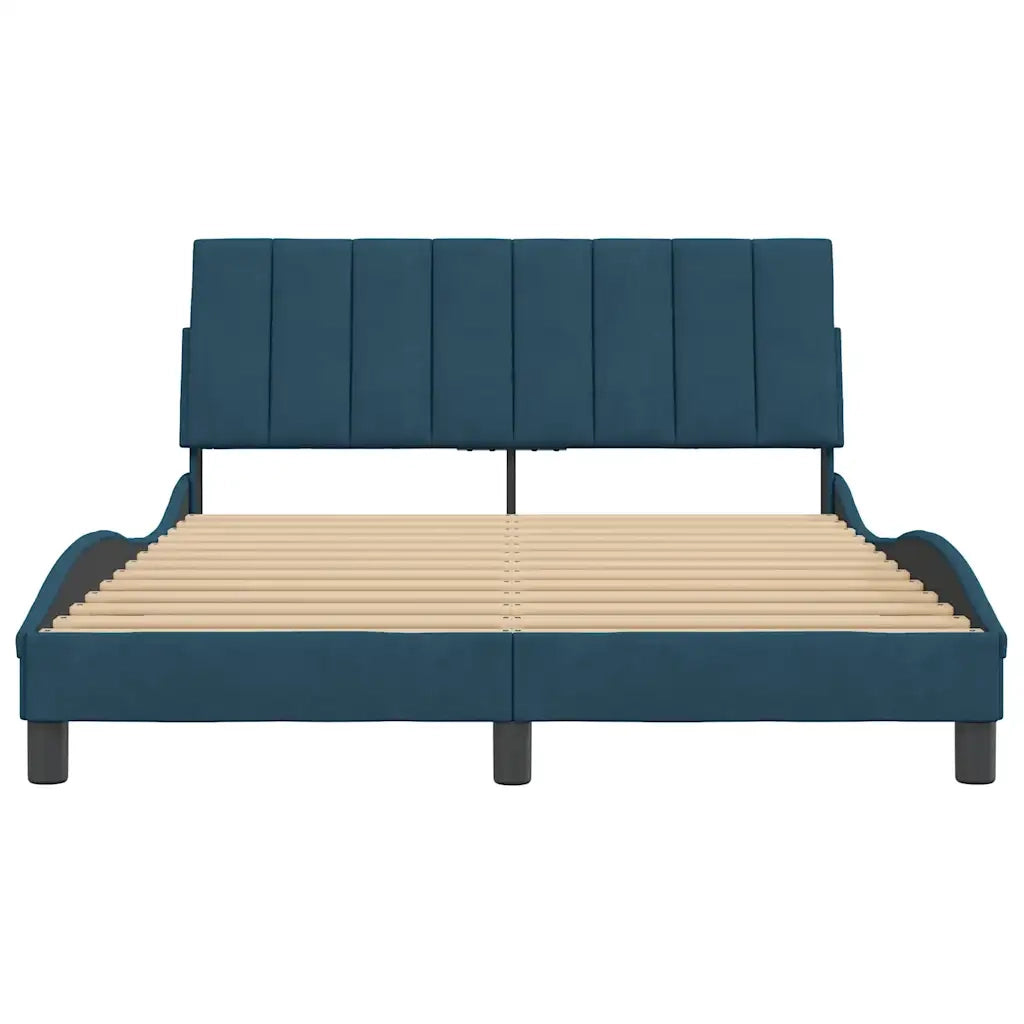 Giroletto senza Materasso Hanko Blu 120x200 cm in Velluto 3207841