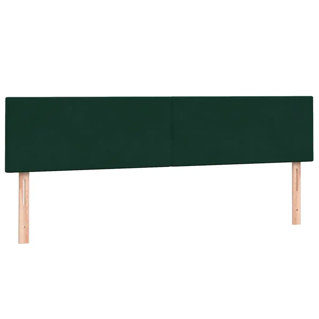 Letto a Molle con Materasso e LED Verde Scuro 180x220 cm Velluto 3316752