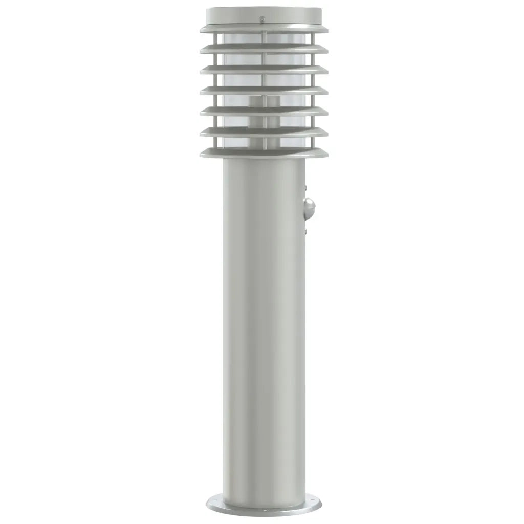 Lampade da Terra per Esterni Sensore 3 pz Argento 60 cm Acciaio 4006366