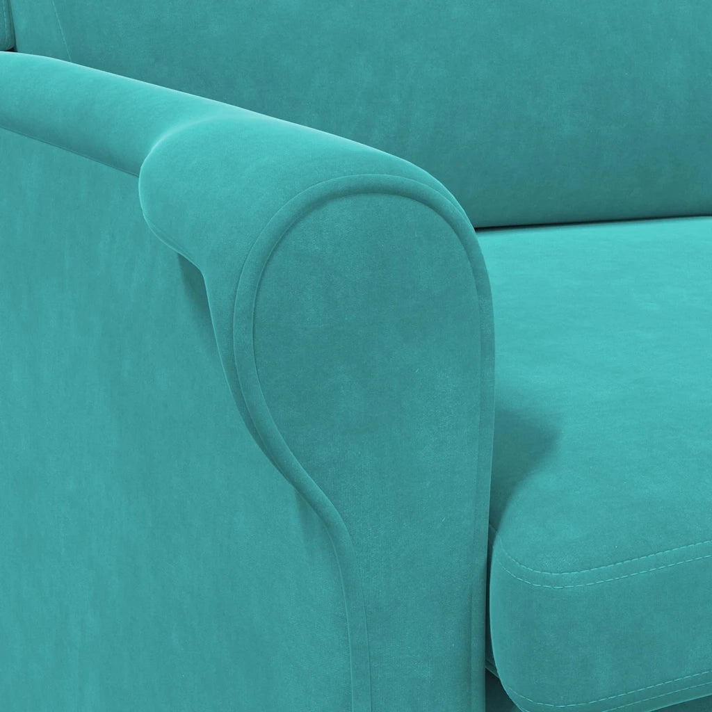 Poltrona | Sedia Relax Turchese Velluto