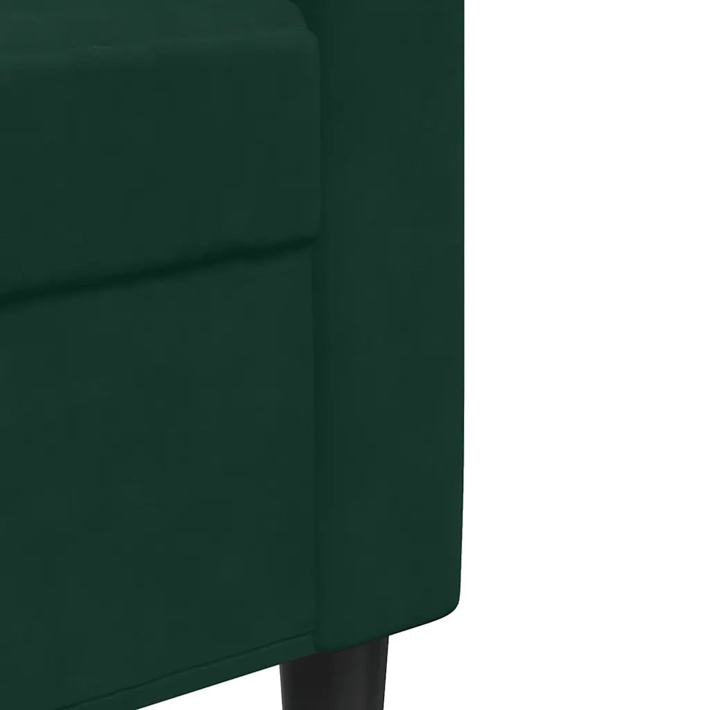 Set di Divani 3 pz con Cuscini e Rinforzi Verde scuro Velluto 3278503