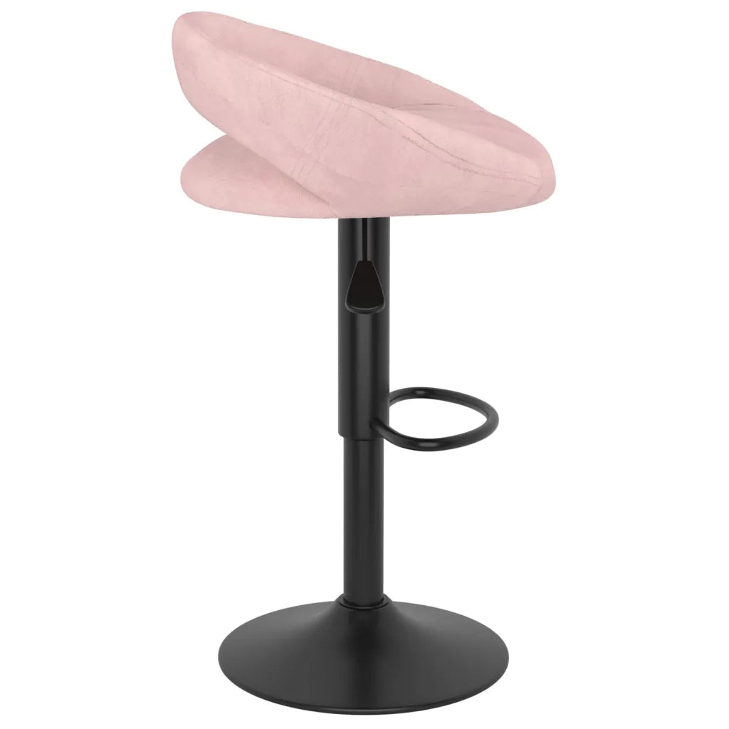 Sgabelli da Bar 2 pz Rosa in Velluto 333274