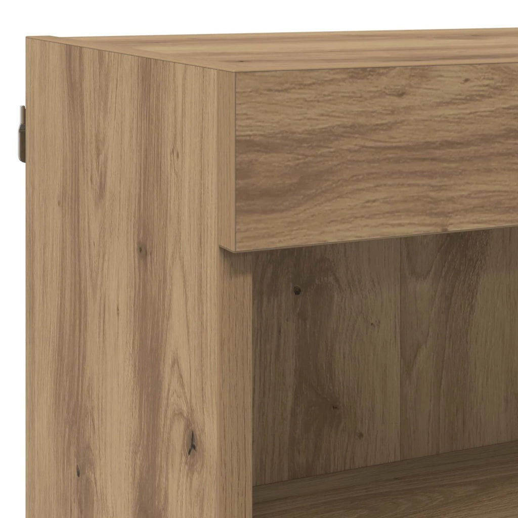 Unit¨¤ a muro per TV con LED con led 5 pz | Armadietto TV | Mobile Porta TV Rovere artigianale