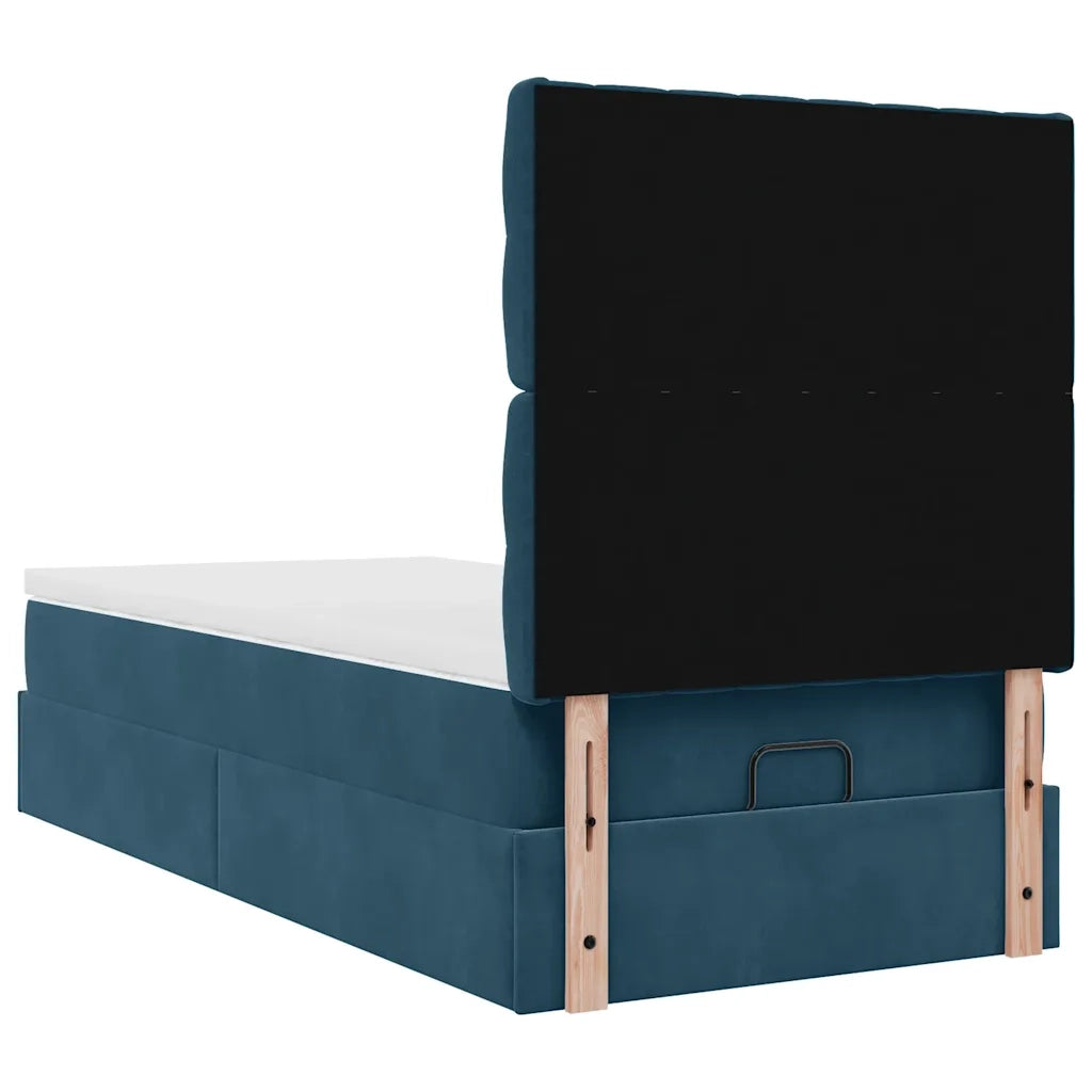 Struttura Letto Pouf con Materassi 90x190 cm in Velluto 3314364