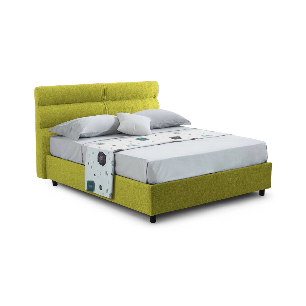 Letto Matrimoniale Briaglia, Letto Matrimoniale Sfoderabile Made in Italy, Verde