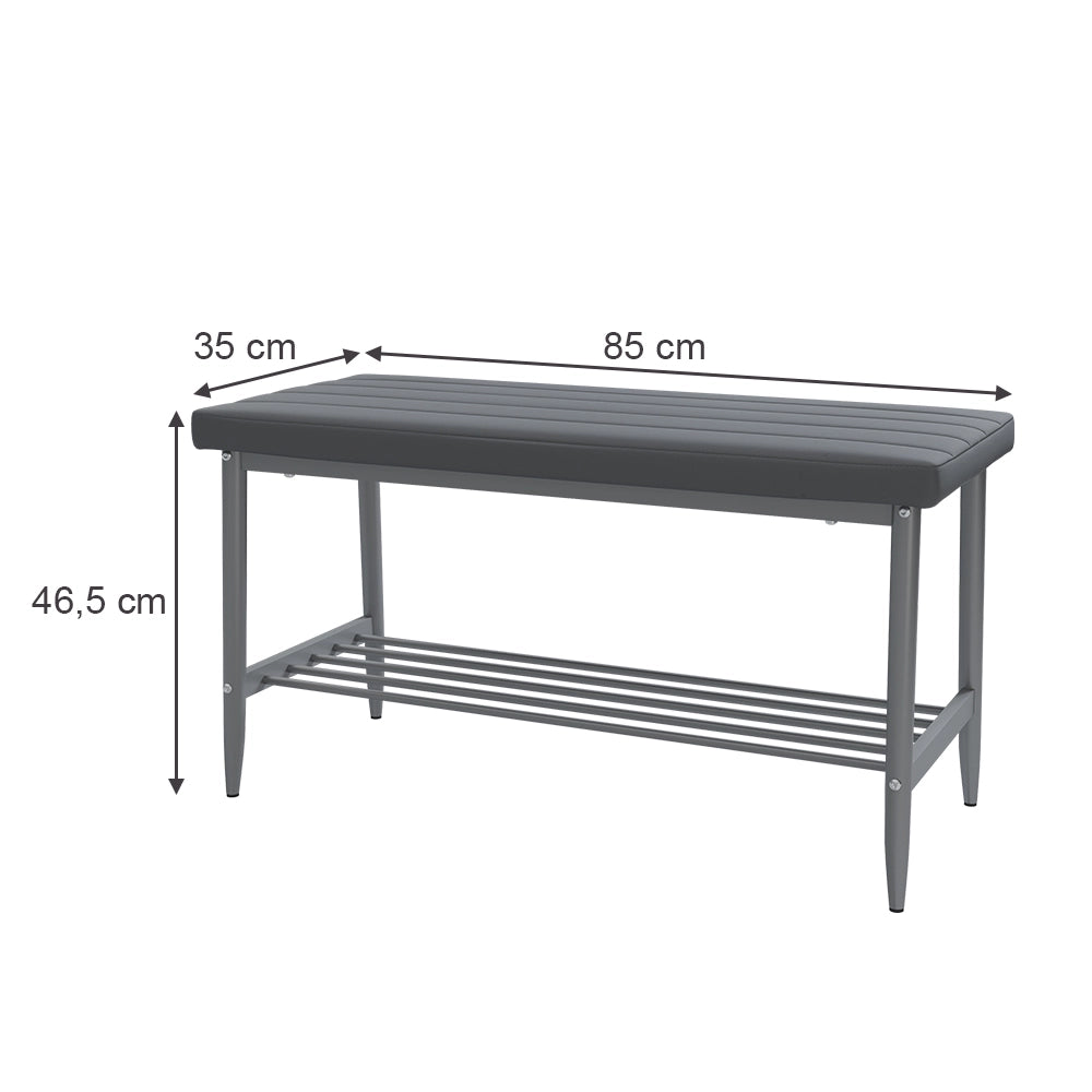 Vicco panca ad angolo Grigio 85 x 35 cm
