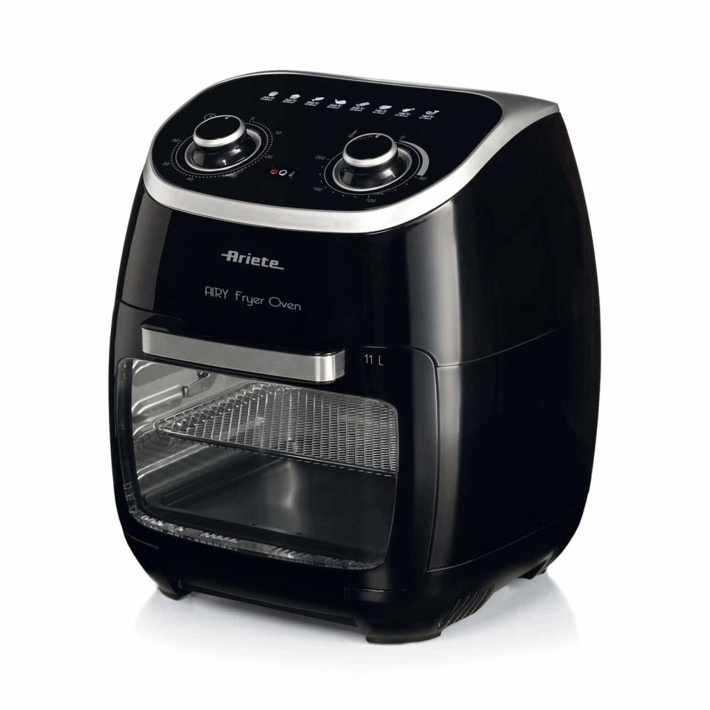 Ariete 4619 Friggitrice ad aria 11 L 2000 W Forno Elettrico Girarrosto Essiccatore 8 Programmi colore Nero