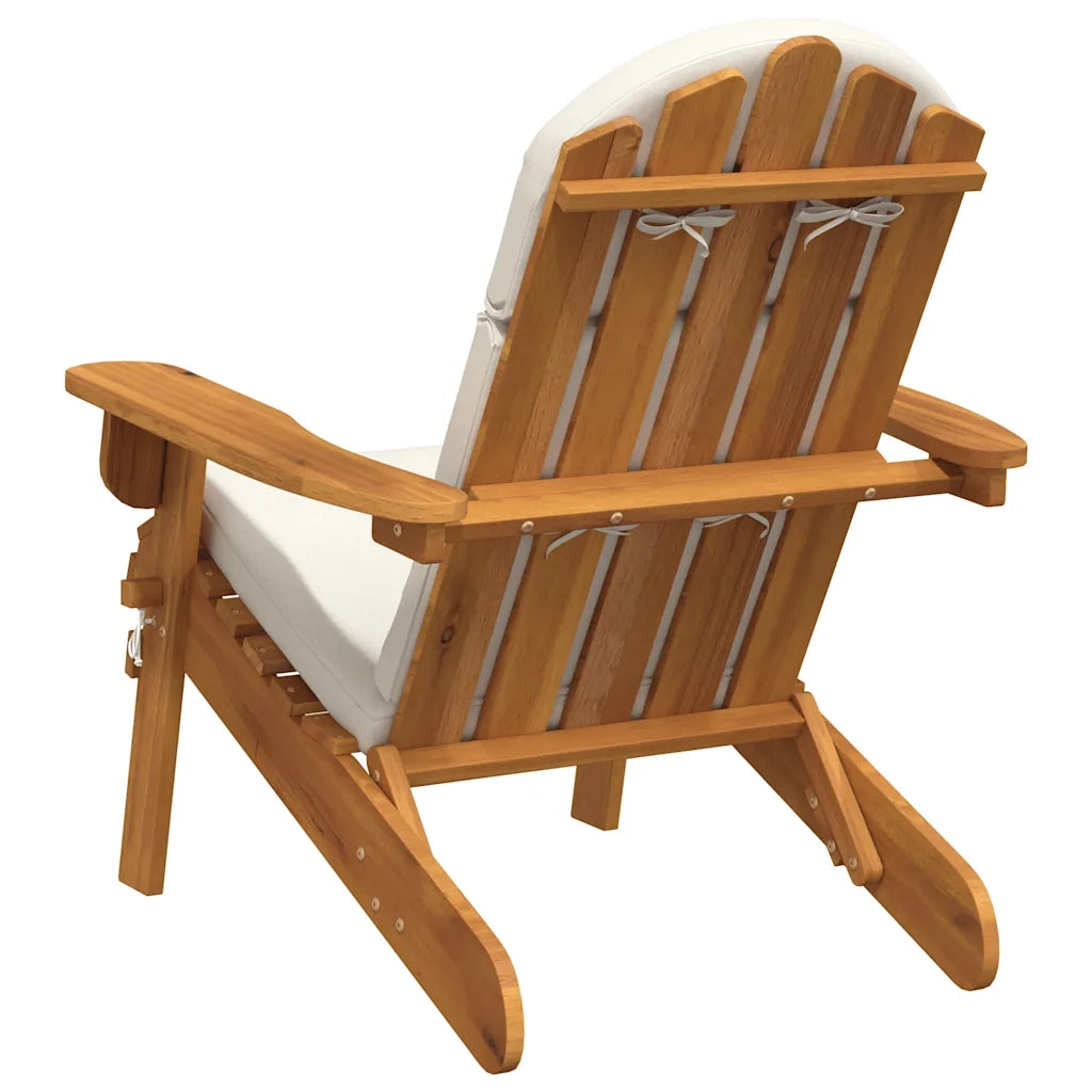 Sedia Adirondack da Giardino con Cuscini Legno Massello Acacia 360031