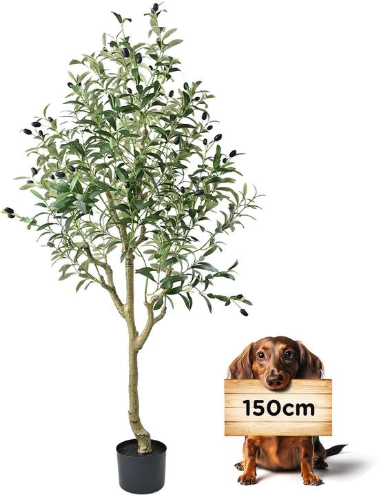 Pianta di Olivo Artificiale 150cm Pianta Decorativa per Interno