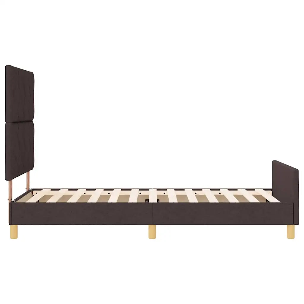 Struttura del letto Marrone scuro 100 x 200 cm Tessuto 3344784