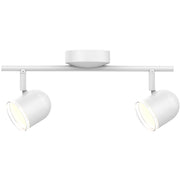 Plafoniera LED 2 luci orientabile bianca 3000K Polux