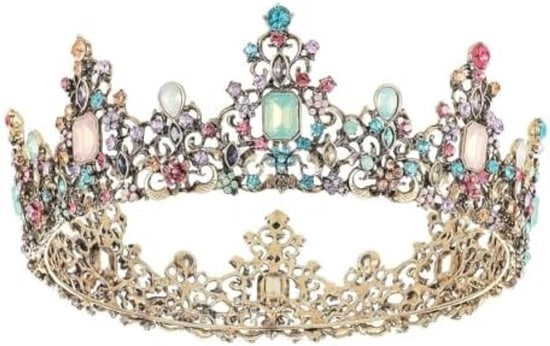 Diadema elegante per principesse con cristalli per matrimoni e feste