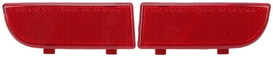 Riflettore di Sostituzione per Bumper Posteriore - 2 Pezzi - Superficie Liscia - Alta Precisione - Abitacolo Rosso Delicato - Numero di Omologazione OE 6398260440/6398260540