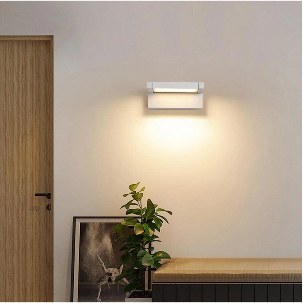 Trade Shop - Applique Parete Inclinabile Esterno 21w Tecnologia Cct 3 Tonalità Di Luce Ip65 472-3c - Bianco
