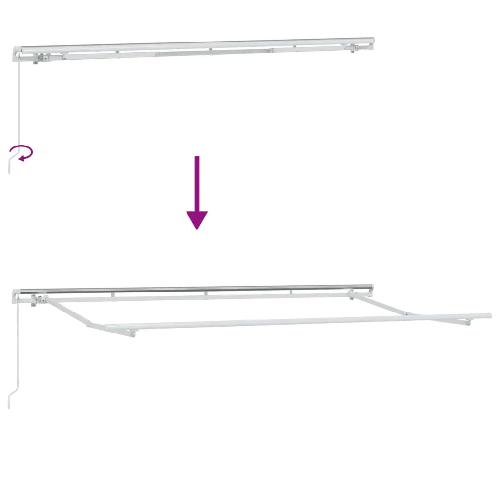 Tenda Retrattile Antracite 400 x 200 cm Poliestere e Alluminio 3329801