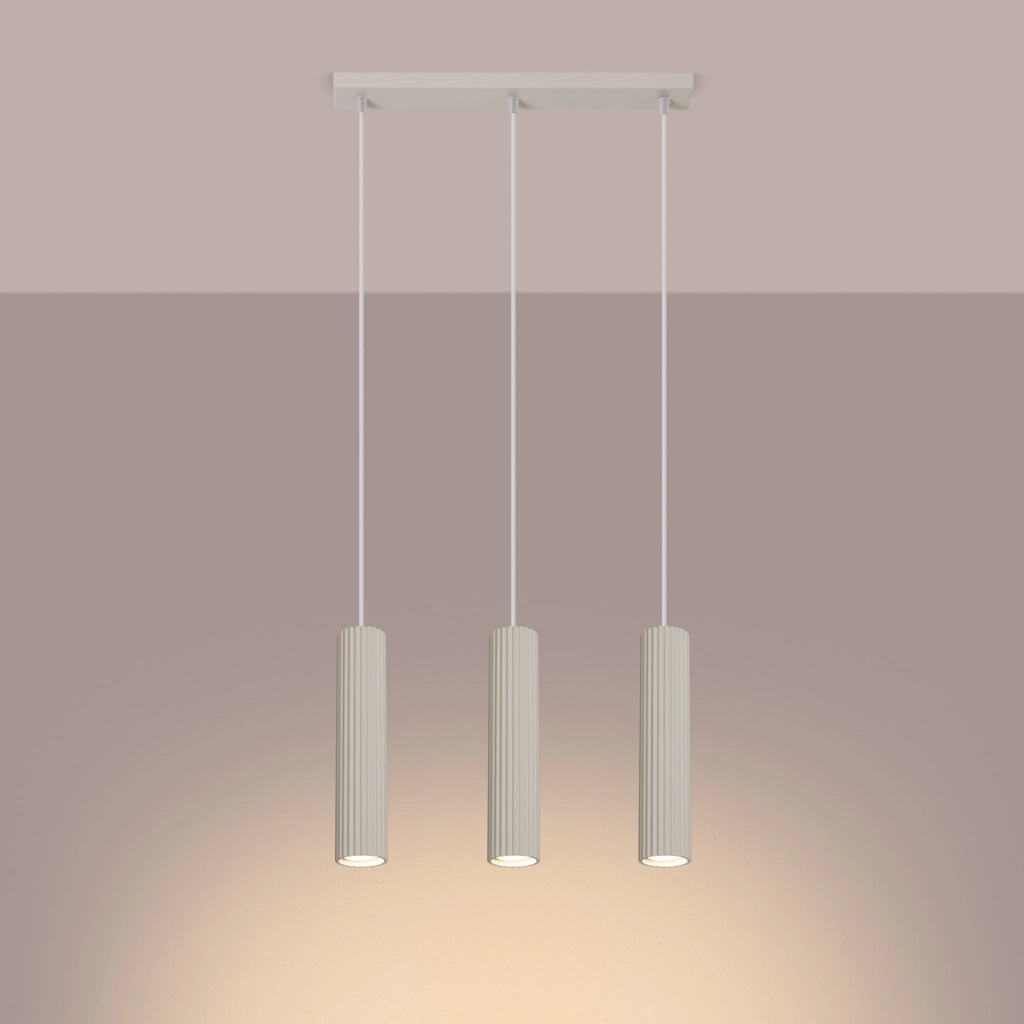 Lampada a sospensione KARBON 3L beige