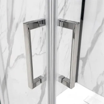 Box doccia 80x140x80 cm con doppio scorrevole trasparente H 200 cm Ted