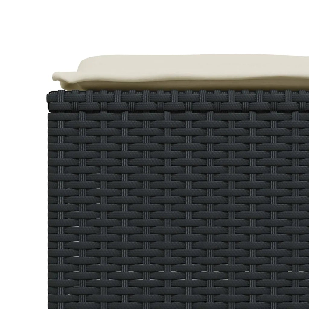 Sgabelli da Giardino con Cuscini 4 pz Neri in Polyrattan CFW4037941