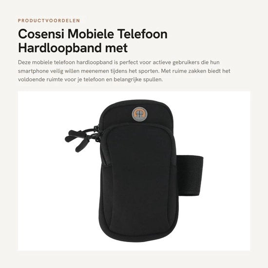 Cinturino per Corsa con Grande Tasca per Telefono cellulare