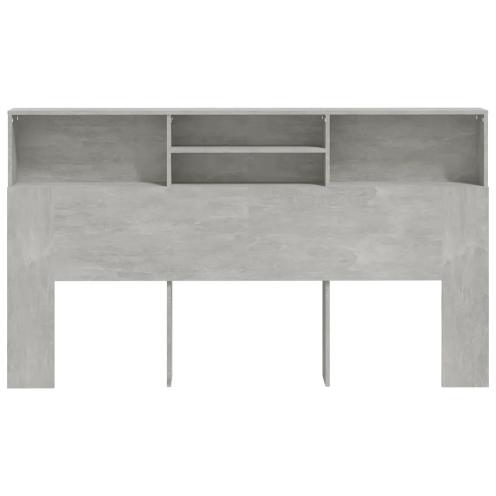 Testiera | Testata con Scomparti Grigio Cemento 180x19x103,5 cm