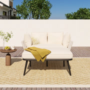 Divano da Giardino con Cuscini ¨C MINIMAL ¨C Beige, Set Lounge Esterno