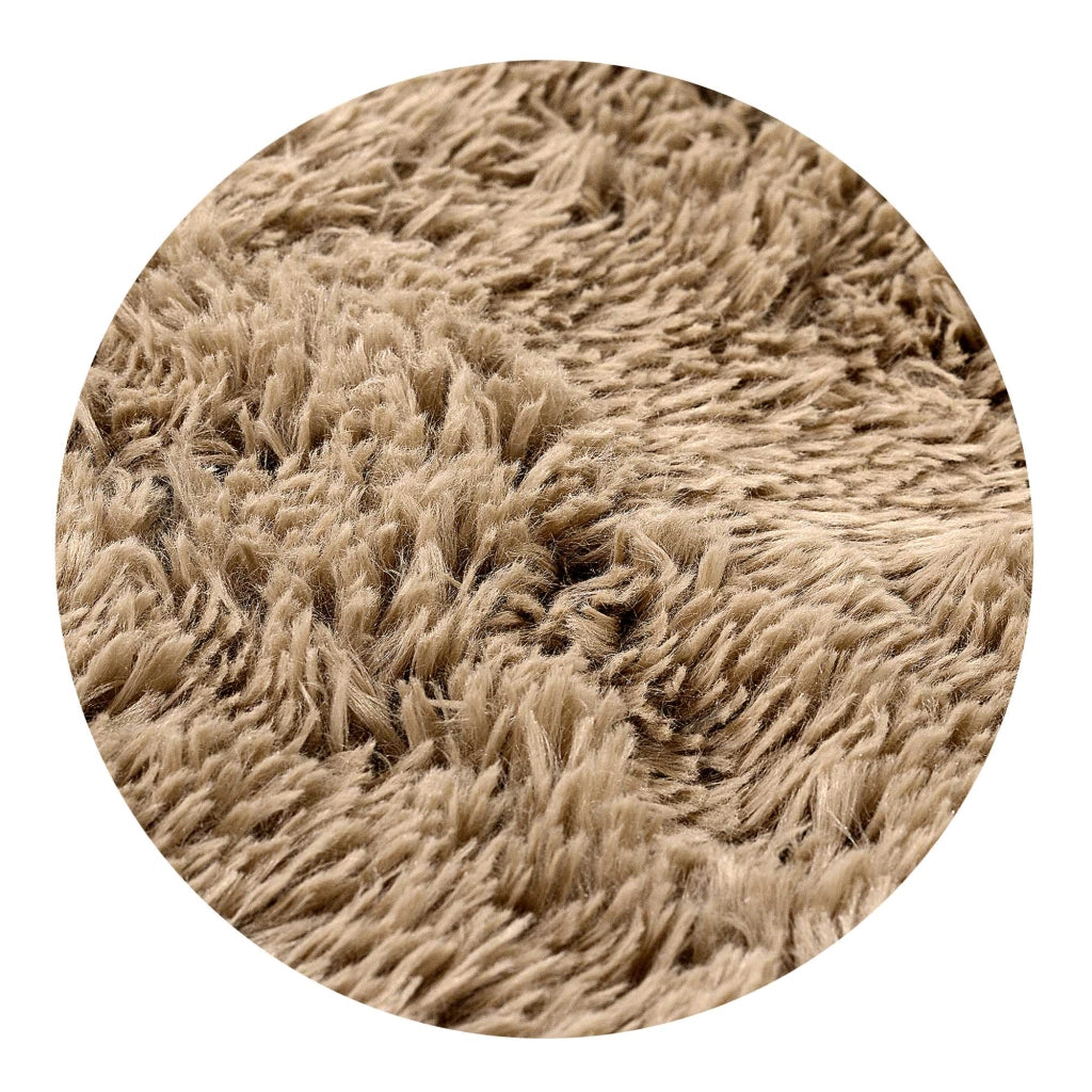 AIO FACTORY 80x120 cm TAPPETO PELOSO ANTISCIVOLO Beige - Tappeto morbido per la casa