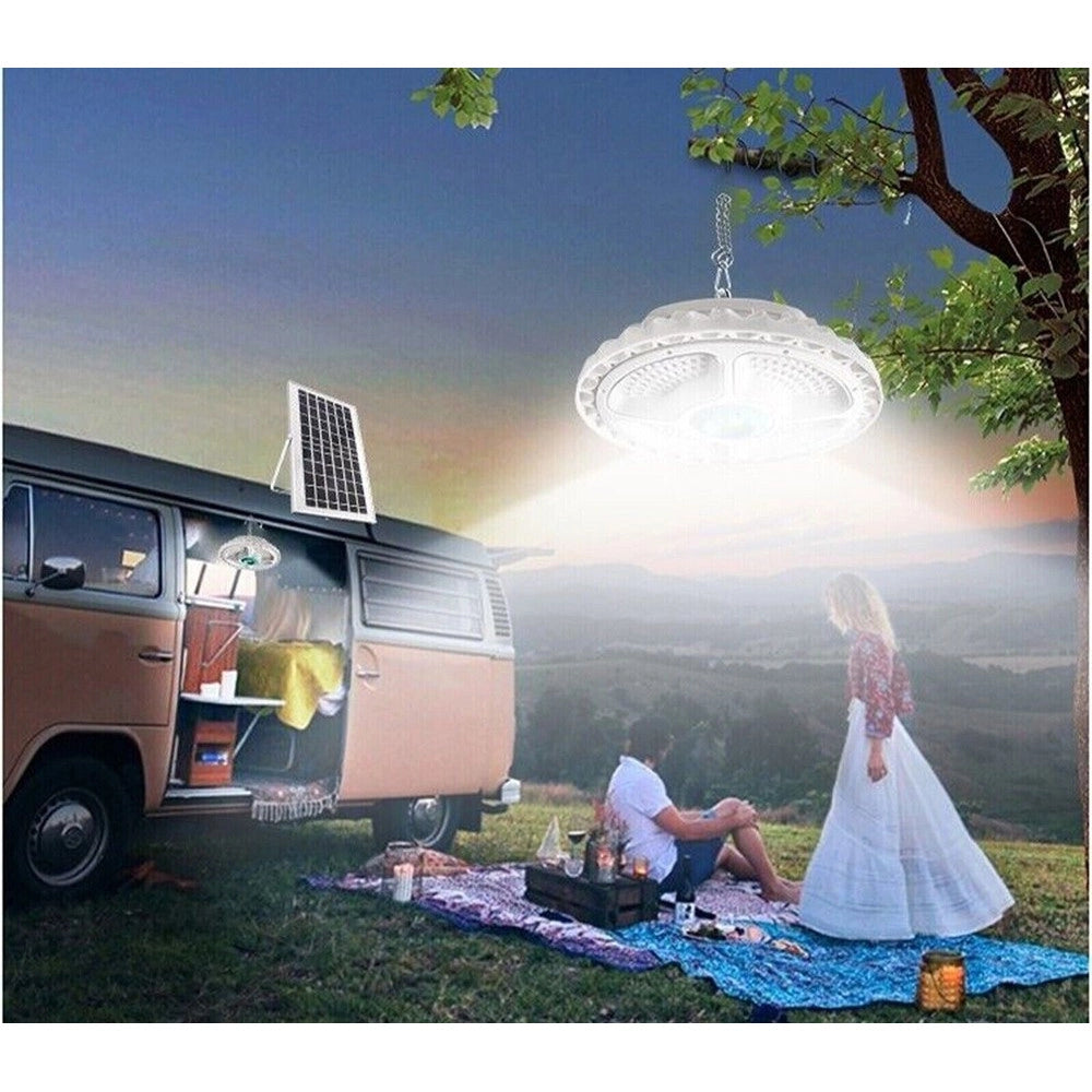 Trade Shop - Faro Led Pannello Solare Plafoniera Lampada 200w A Sospensione 156led Lampadario -