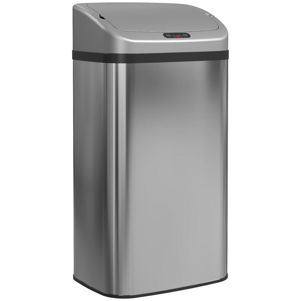 Cestino Intelligente con Sensore ¨C Minimal ¨C Acciaio Inox, Argento