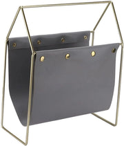 Organizzatore di Scrivania Stilizzato e Funzionale - 32,5 x 38,5 x 15,3 cm - Accenti in Acciaio con Pelle - Modello senza marchio