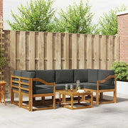Set di divani da esterno con cuscino 7 pcs Naturale e Antracite 3366095