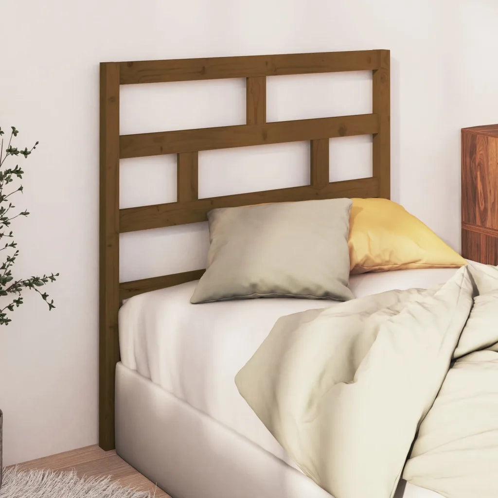 Testiera | Testata per Letto ambra 81x4x100 cm in Legno Massello di Pino