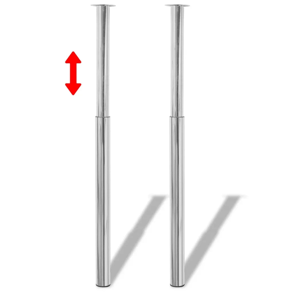 Gambe Telescopiche per Tavolo 4 pz Cromate 710-1100 mm cod mxl 72276