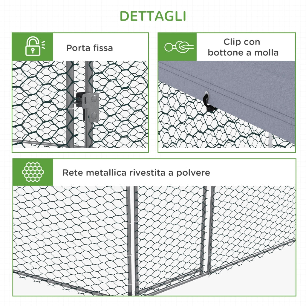 Recinto per Galline ¨C Minimal ¨C Acciaio, 4x3.5x2.6m