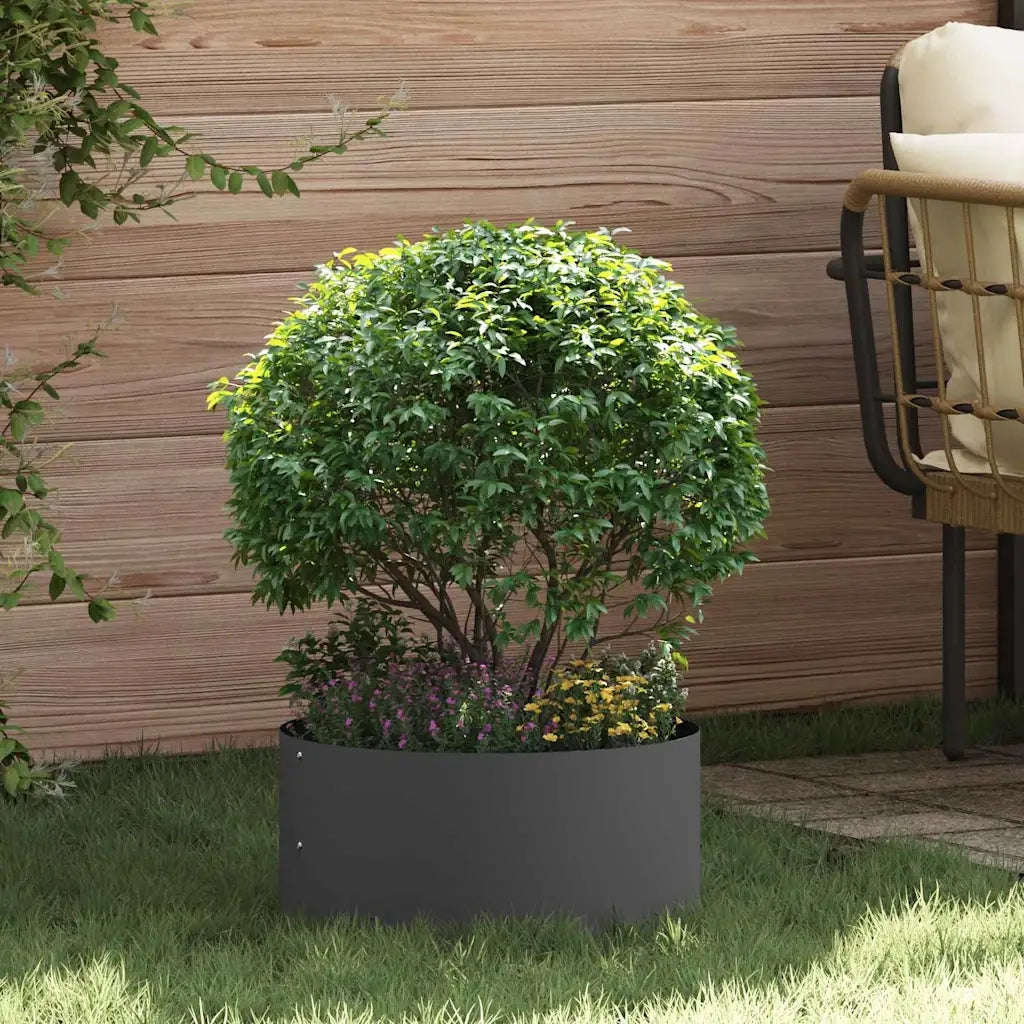Anello per vaso Nero 40 x 40 x 20 cm Acciaio laminato a freddo 873606