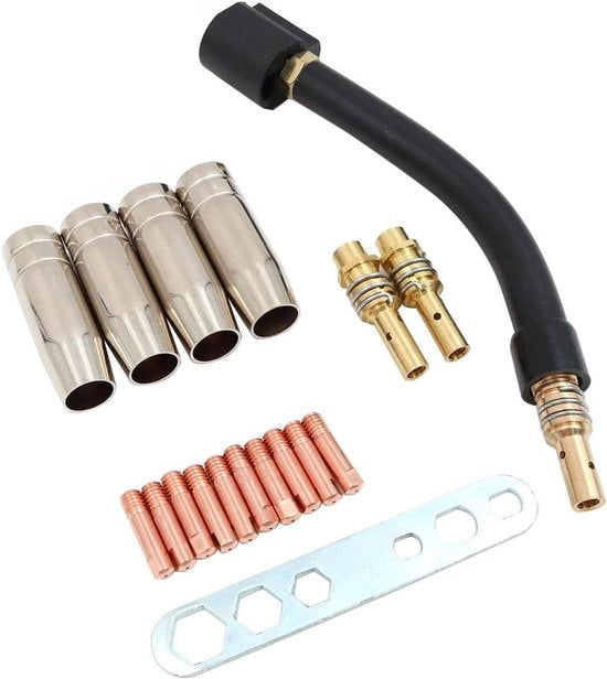 18 pezzi di nozze per MIG saldatura kit di mondstuk chiusura MIG MAG Lastoorto parti di ricambio set Adatto per 15AK MB15