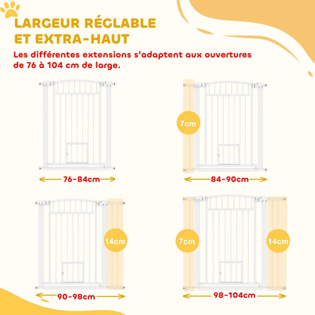 Barriera di sicurezza per cani ¨C Minimal ¨C Bianco 76-104 cm