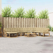 Set di divani da esterno 9 pcs Bianco e Beige 79 x 79 x 37 cm 3389007