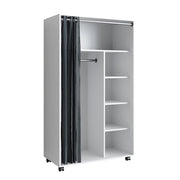 Vicco Armadio multifunzione Bianco 100 x 168 cm Con rulli