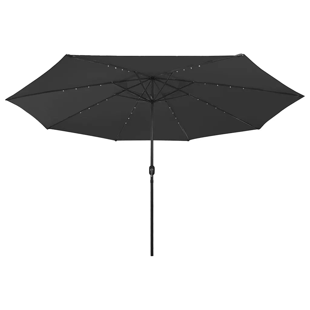 Ombrello | Parasolne da Giardino con Luci LED 400 cm Nero