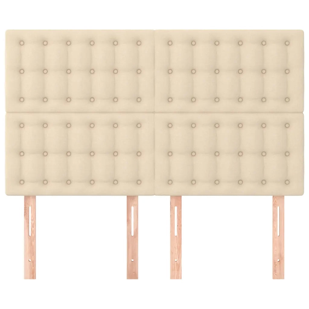 Testiera | Testata Crema 144x5x118/128 cm Tessuto